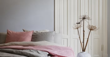 Bed with Finlayson bed linen