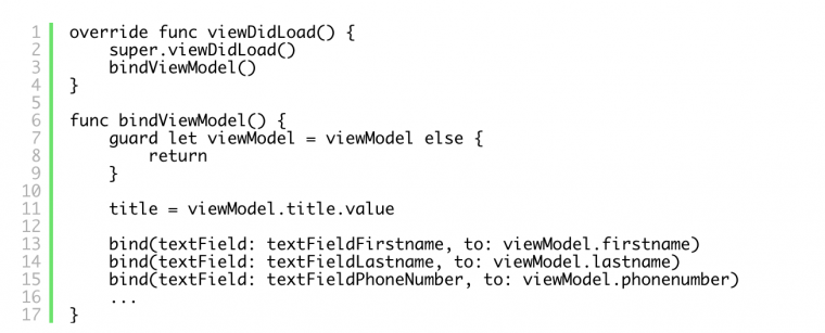 bind view model