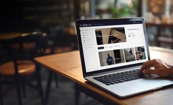 iLOQ partner portal UI on a laptop screen
