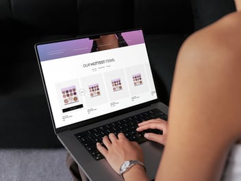 Ofra cosmetics web UI mockup