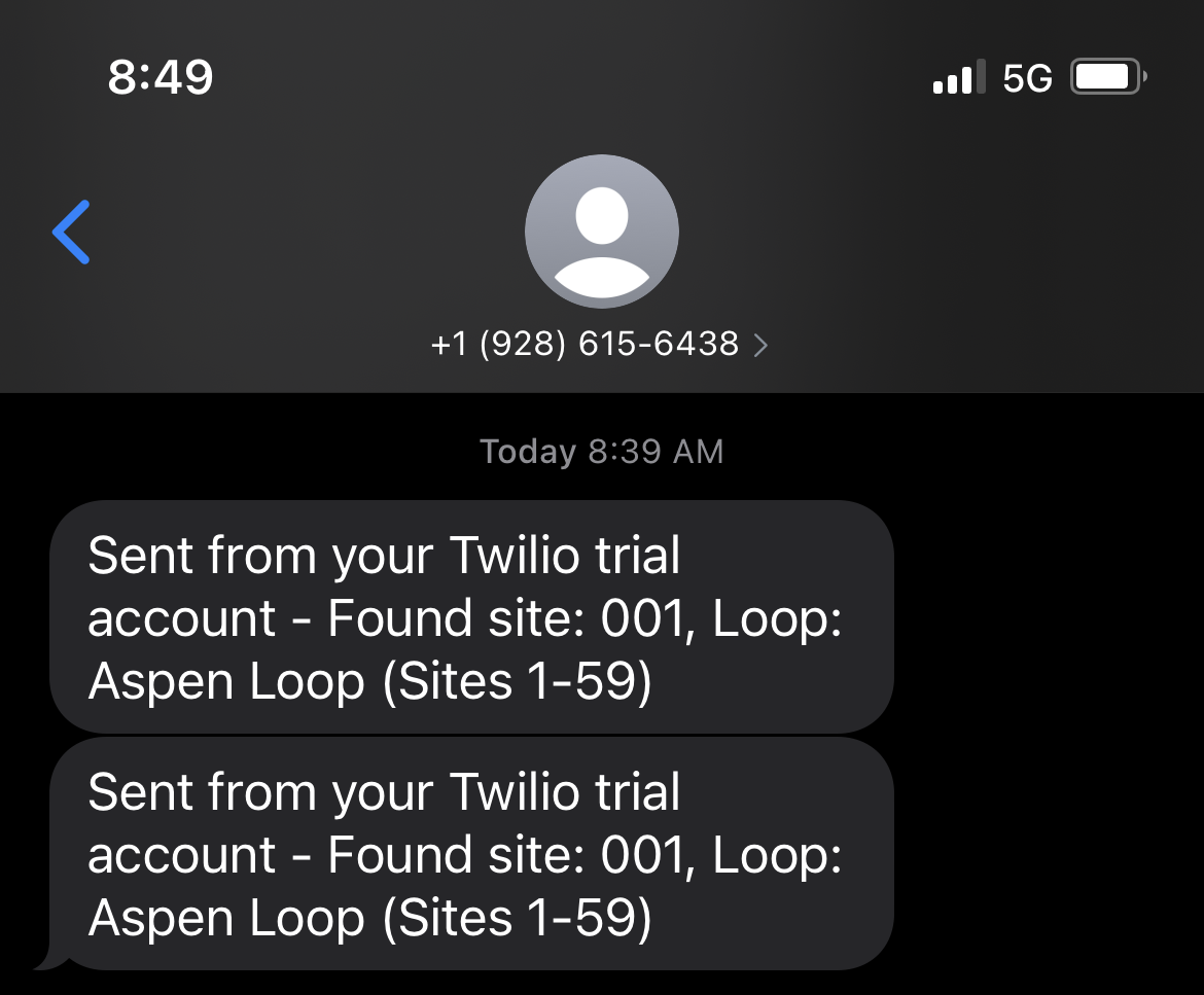 twilio screenshot