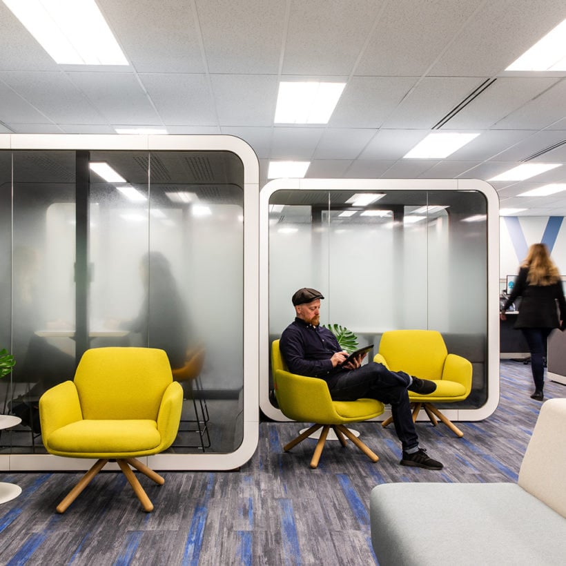 Framery booths in an office