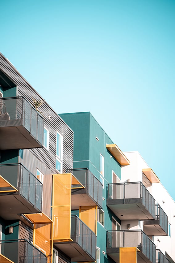 apartment buildings