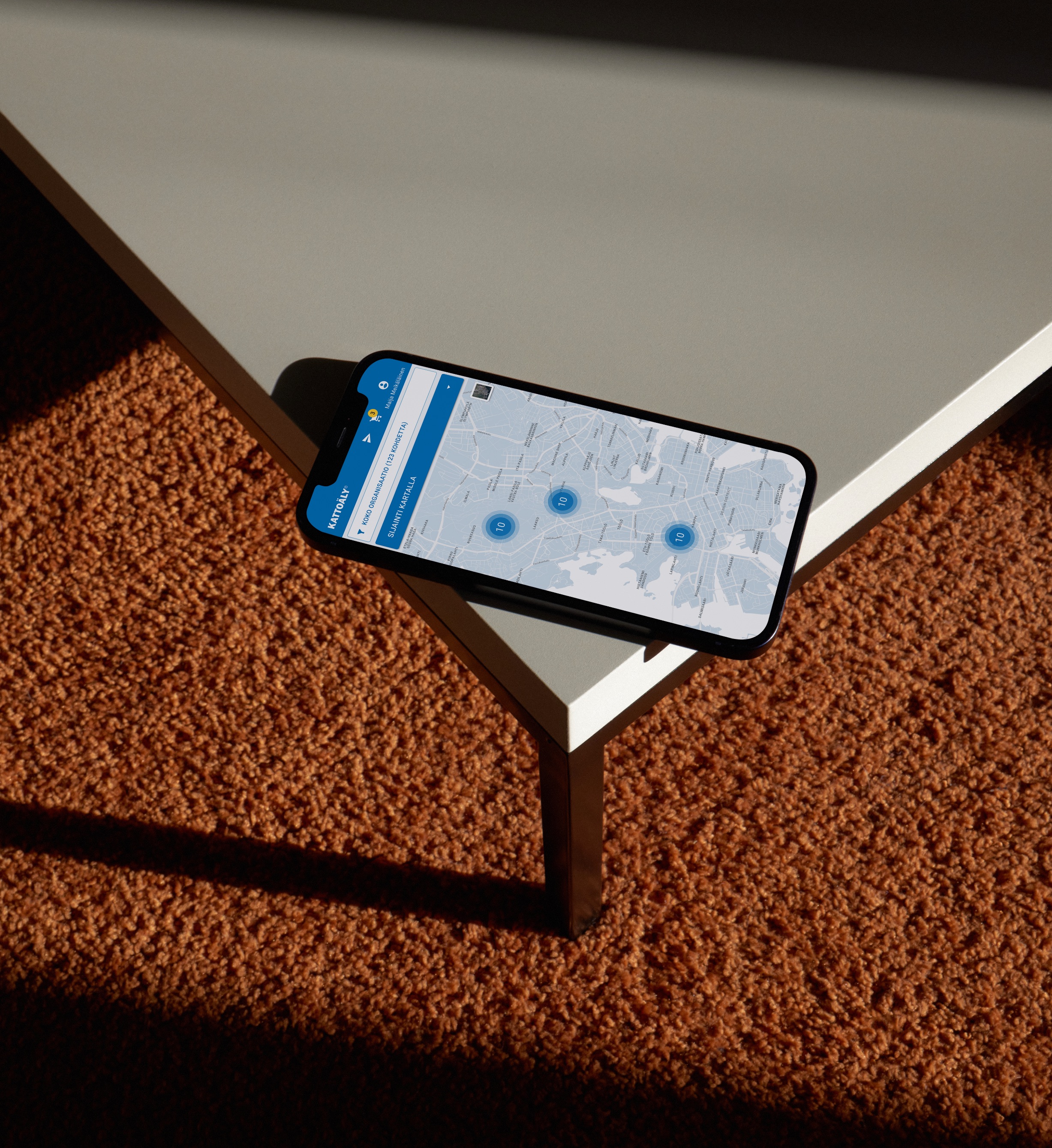 KATTOÄLY service open on a mobile phone