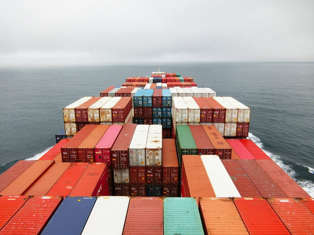 containers on ship