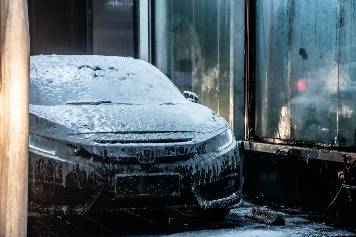 Car in carwash