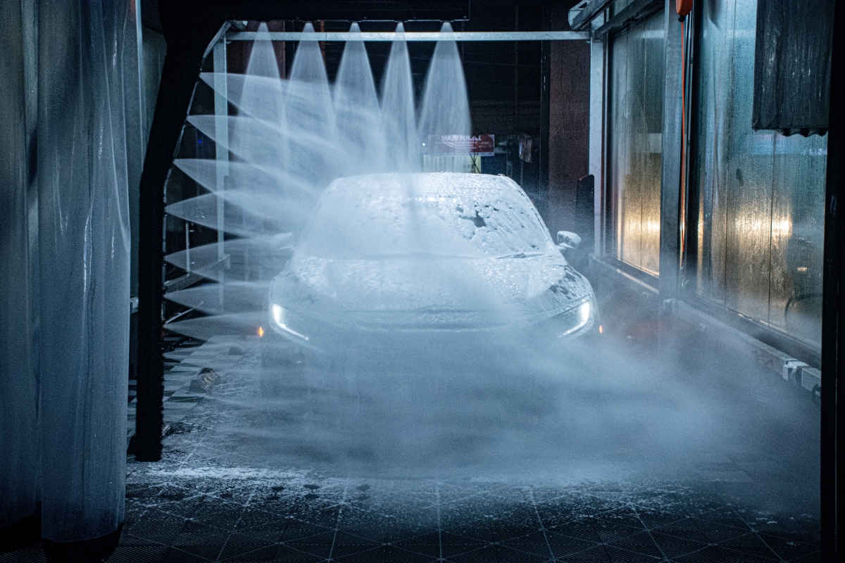 Car in carwash