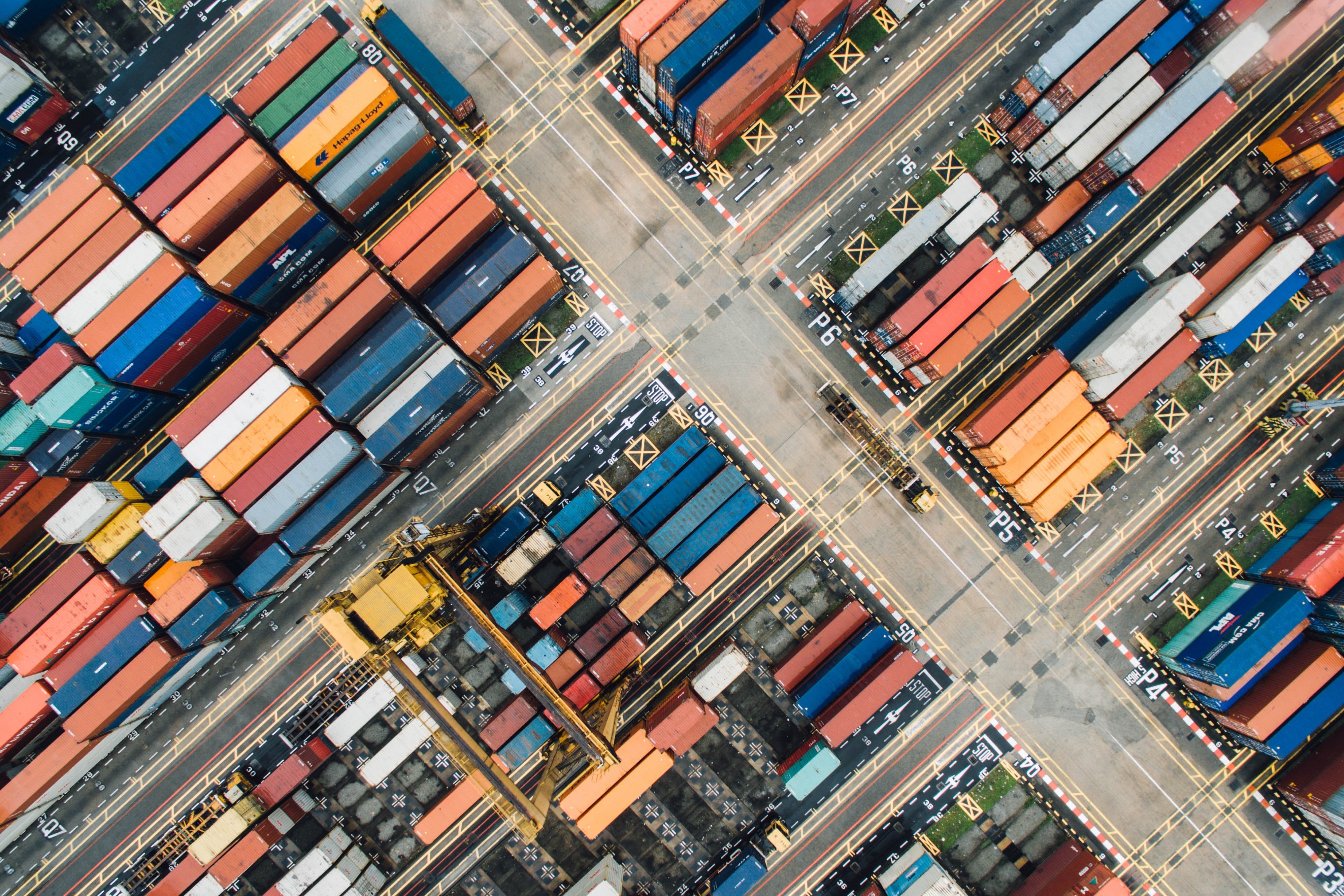 containerships in shipyard