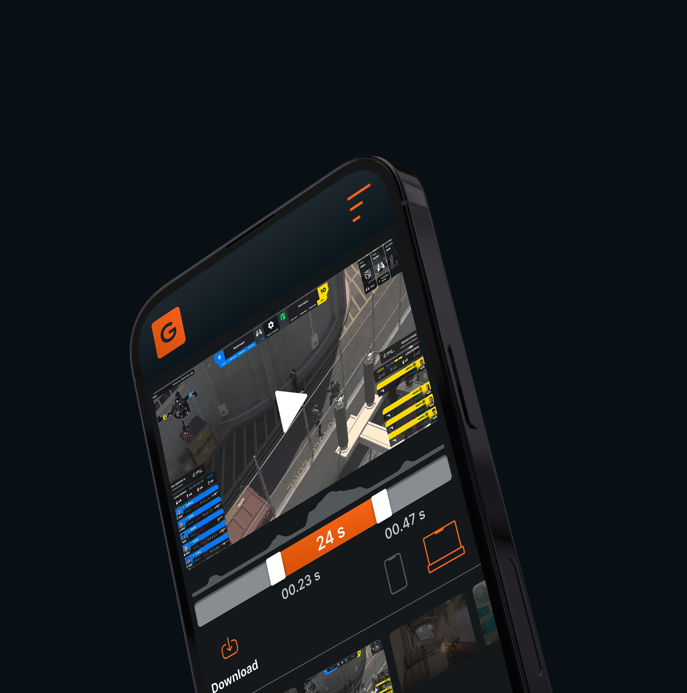 ENCE AI tool mobile UI