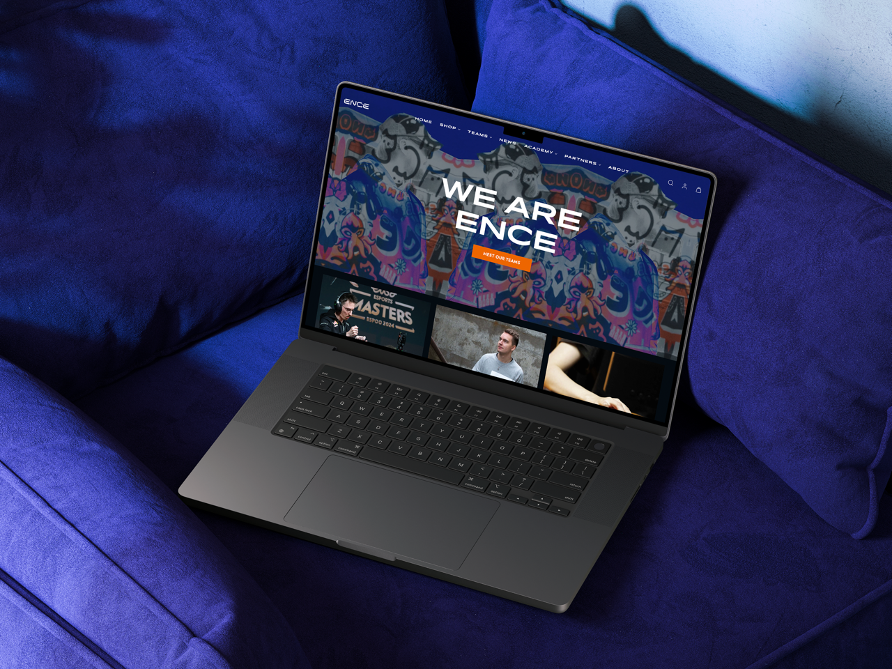 ENCE esports web service mockup