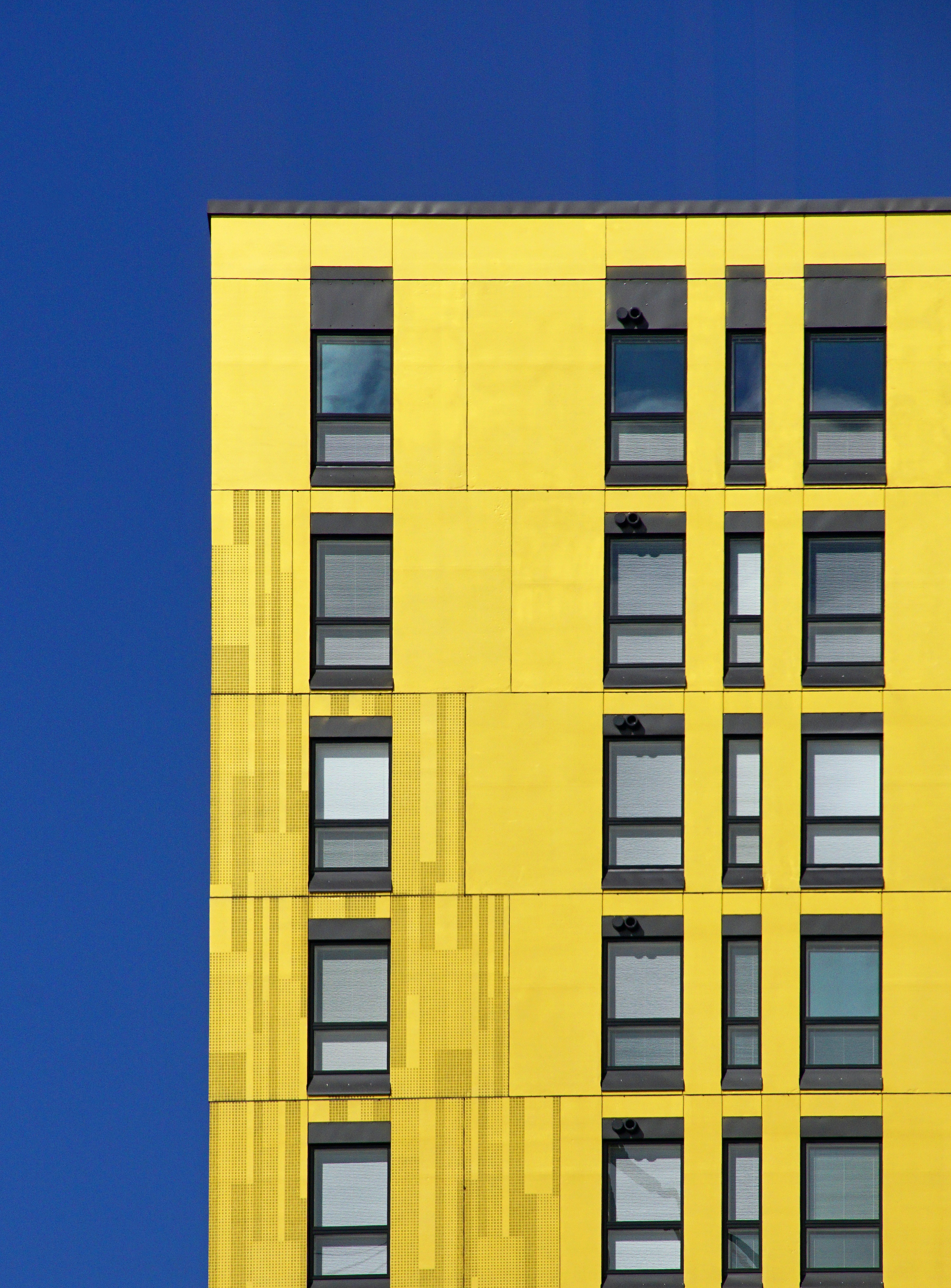 Yellow apartment building